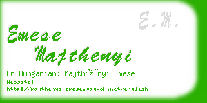 emese majthenyi business card